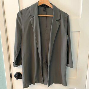 Forever 21 Olive Green Women's Long Blazer Size Small